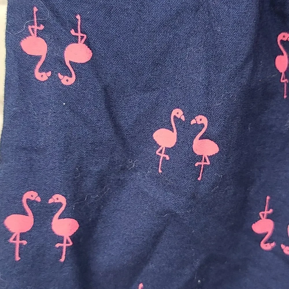 Carter's Toddler Girls Navy Blue Nautical Stripe Pink Flamingo Dress Size 4T